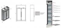 ШКАФ ВИННЫЙ ENOFRIGO WINE LIBRARY 20 2P WALL H260 P60 VT W СЕРЫЙ 873 + ПОЛКИ R+ПОЛКИ С