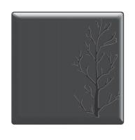 Блюдо сервировочное 26x26см, меламин, Embossed, цвет черный S-2781