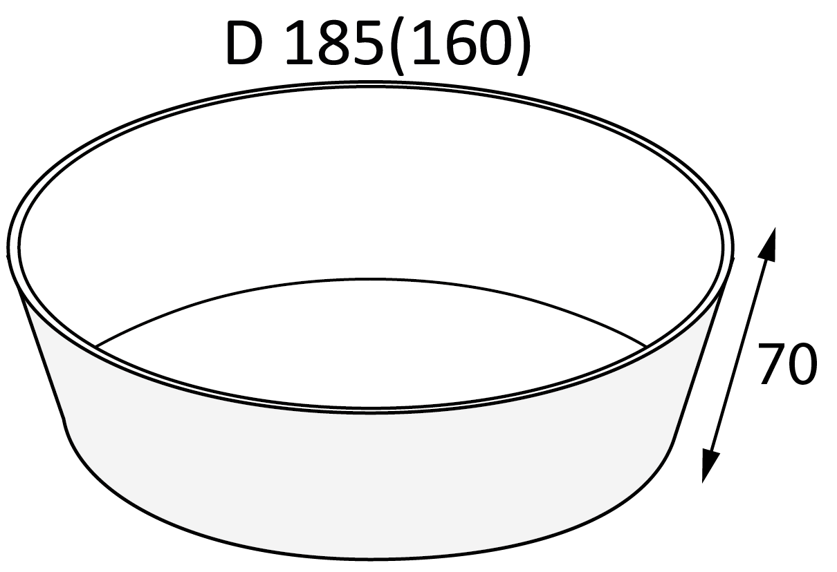Контейнер круглый OSQ ROUND BOWL 1300 WHITE EDITION