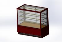 ВИТРИНА КОНДИТЕРСКАЯ VETE KUB LUX 130 ШОКОЛАД/ЗОЛОТОЙ ГЛЯНЕЦ/ШОКОЛАД
